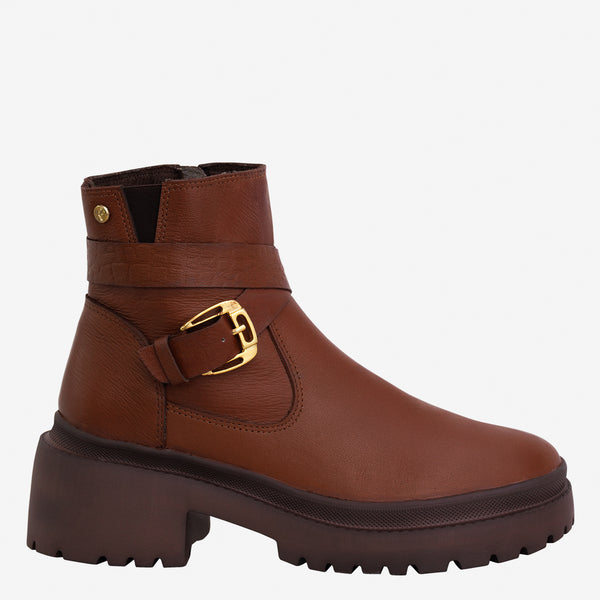 BOTIN EN CUERO LYRA COÑAG