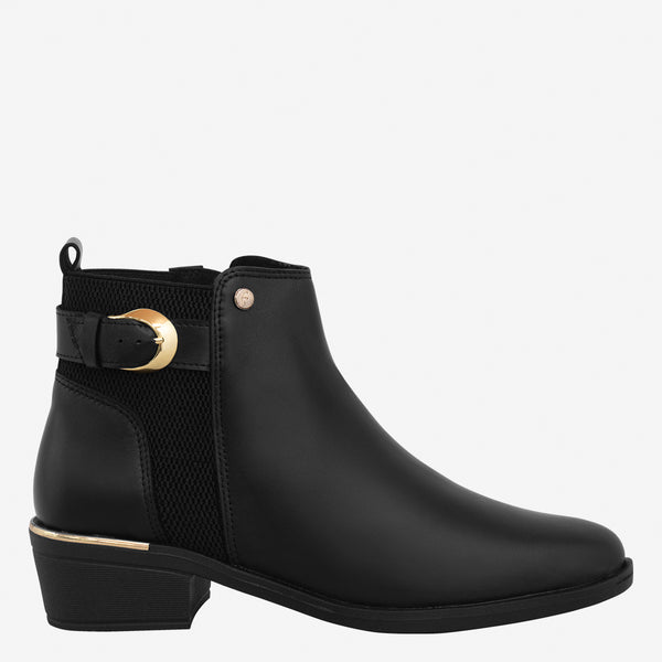 BOTIN EN CUERO VITTORIA NEGRO